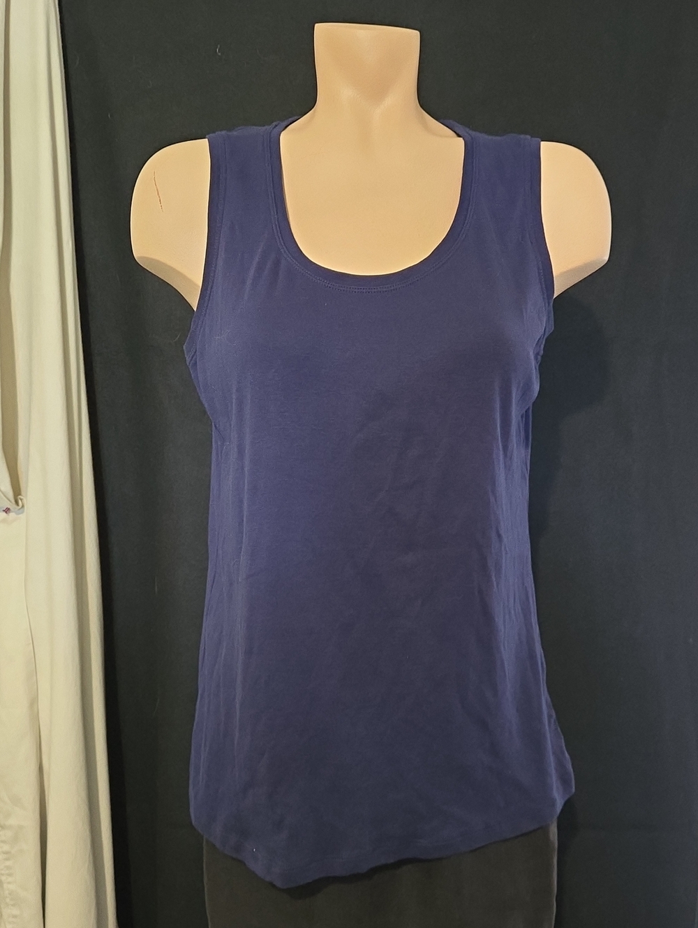 Chicos Navy Blue Cotton stretch tank top.